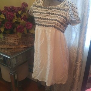 Embroidered baby doll dress